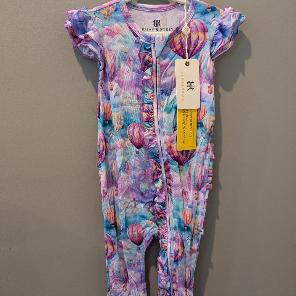 Bums and Roses Reaching New Kites Ruffle Romper 12-18 Months